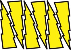 1in x 3in 6x Lightning Bolts Bumper Sticker Decal Car Window Stickers Decals