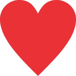 Red Heart Bumper Sticker