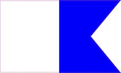 5in x 3in Alpha SCUBA Diver Down Flag Bumper Sticker Decal Window Stickers Decals
