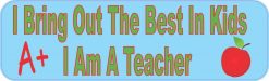 I Bring out the Best I Am a Teacher Vinyl Sticker