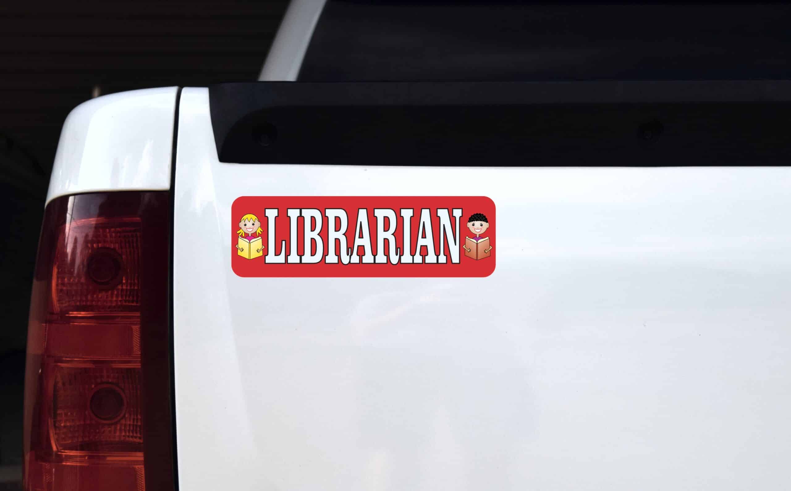 10in x 3in Librarian Bumper Sticker Window Decal Truck Stickers Vinyl Car Decals