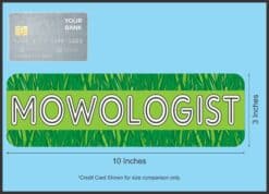 10in x 3in Mowologist Landscaper Bumper Sticker Decal Vinyl Window Stickers Decals