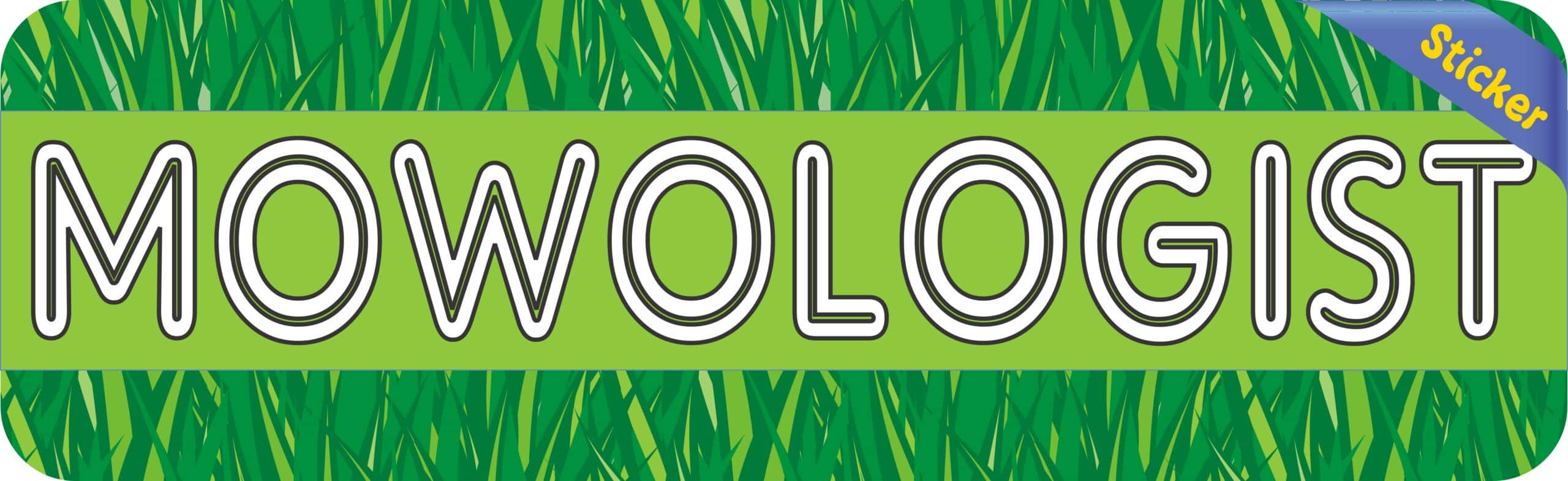 10in x 3in Mowologist Landscaper Bumper Sticker Decal Vinyl Window Stickers Decals