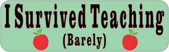 I Survived Teaching Barely Vinyl Sticker