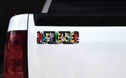 10in x 3in Math Teacher Teaching Bumper Sticker Vinyl Stickers Car Decal Window Decals