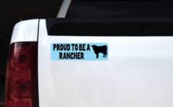 10in x 3in Proud to Be a Rancher Vinyl Bumper magnets  magnetic magnet