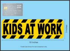 10in x 3in Kids At Work magnet magnetic Truck magnets Vinyl Car