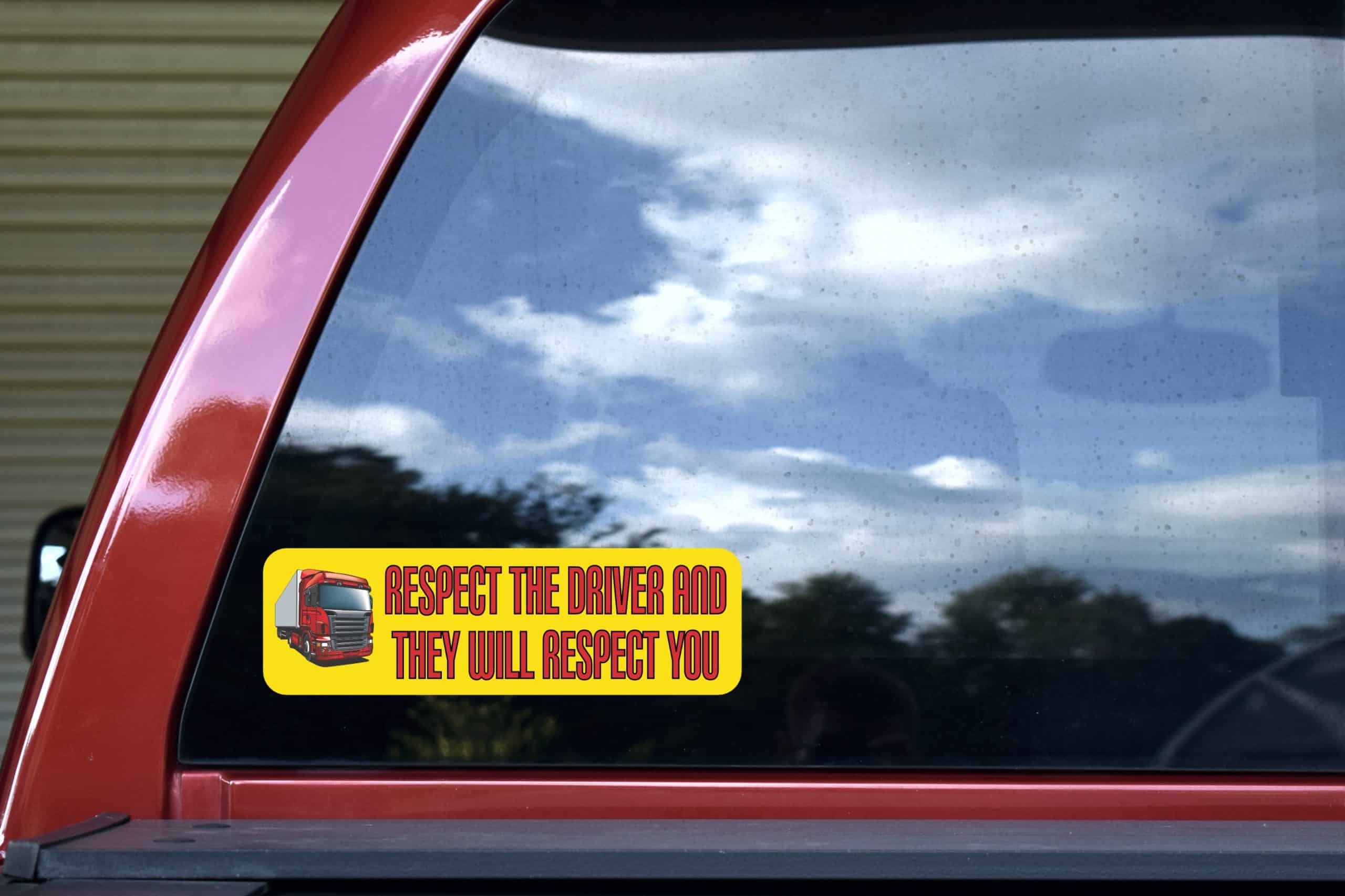 10in x 3in Respect Truck Drivers Bumper Sticker - Image 5