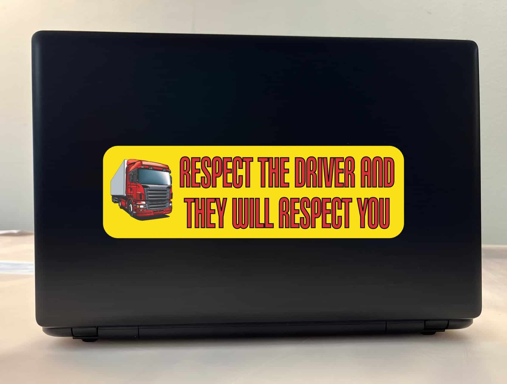 10in x 3in Respect Truck Drivers Bumper Sticker - Image 4