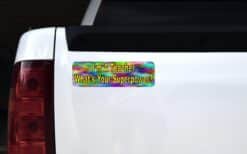 10in x 3in Im a Teacher Superpower Vinyl Bumper Sticker Decal Window Stickers Decals