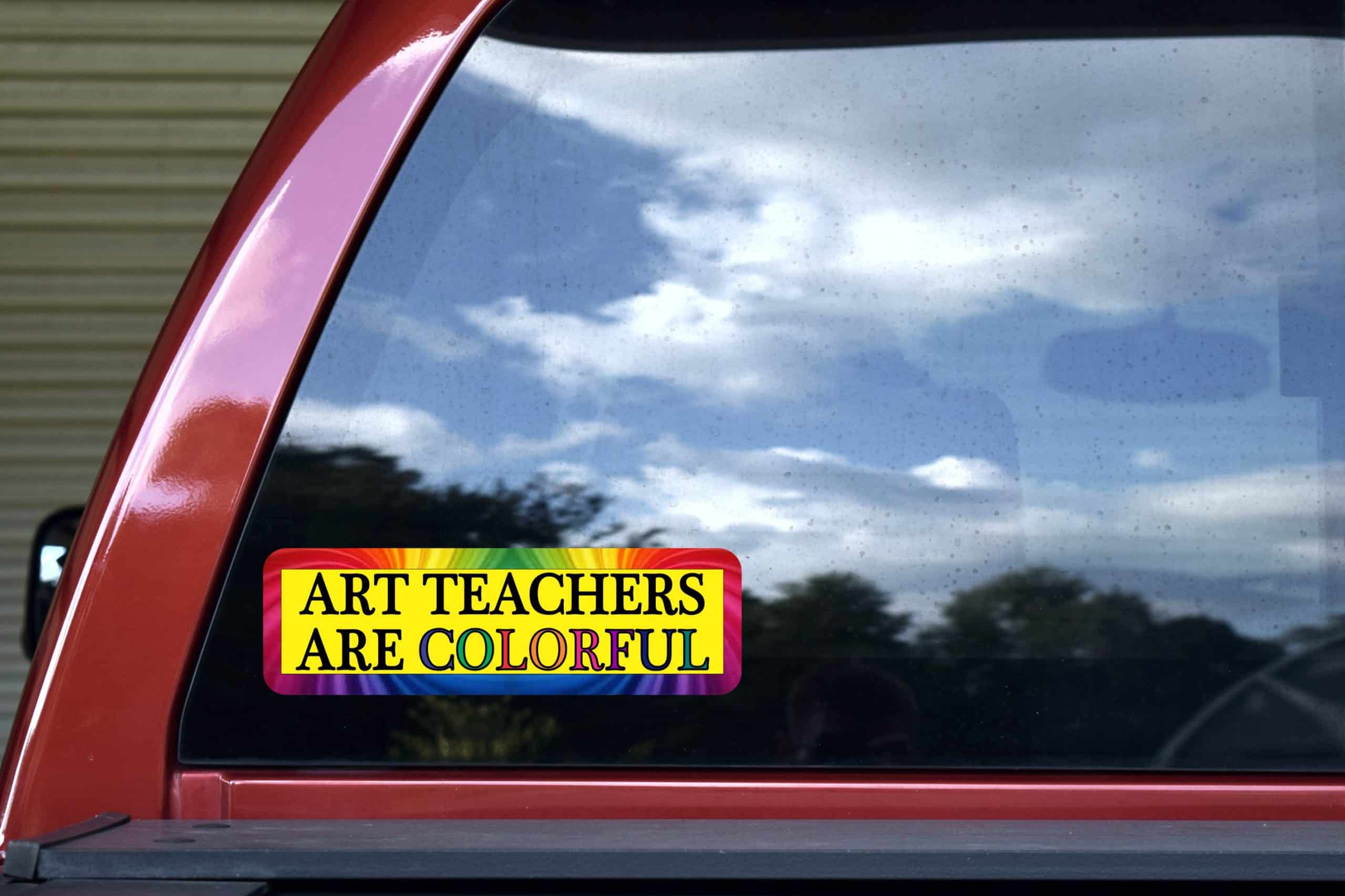 StickerTalk Art Teachers Are Colorful Vinyl Sticker, 10 inches by 3 inches - Image 5