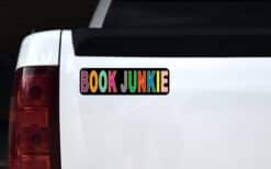 10in x 3in Book Junkie Bumper Sticker Window Decal Truck Stickers Vinyl Car Decals