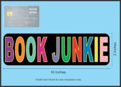 10in x 3in Book Junkie Bumper Sticker Window Decal Truck Stickers Vinyl Car Decals