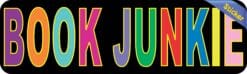 10in x 3in Book Junkie Bumper Sticker Window Decal Truck Stickers Vinyl Car Decals