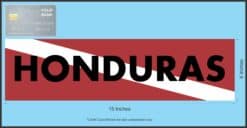 15 x 4 Honduras Diver Down Flag Bumper Sticker Window Stickers Vinyl Decals Car Decal