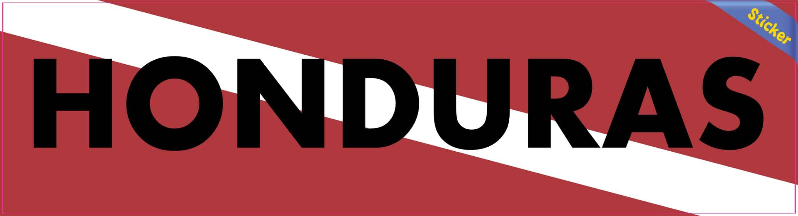 15 x 4 Honduras Diver Down Flag Bumper Sticker Window Stickers Vinyl Decals Car Decal