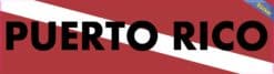 15 x 4 Puerto Rico Scuba Diver Down Flag Bumper Sticker Window Stickers Vinyl Decals Car Decal