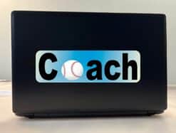 10in x 3in Baseball Coach Bumper Sticker Decal Car Truck Window Decals Stickers