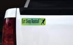 10in x 3in Eat Sleep Baseball Bumper Sticker Window Decal Vinyl Stickers Car Decals