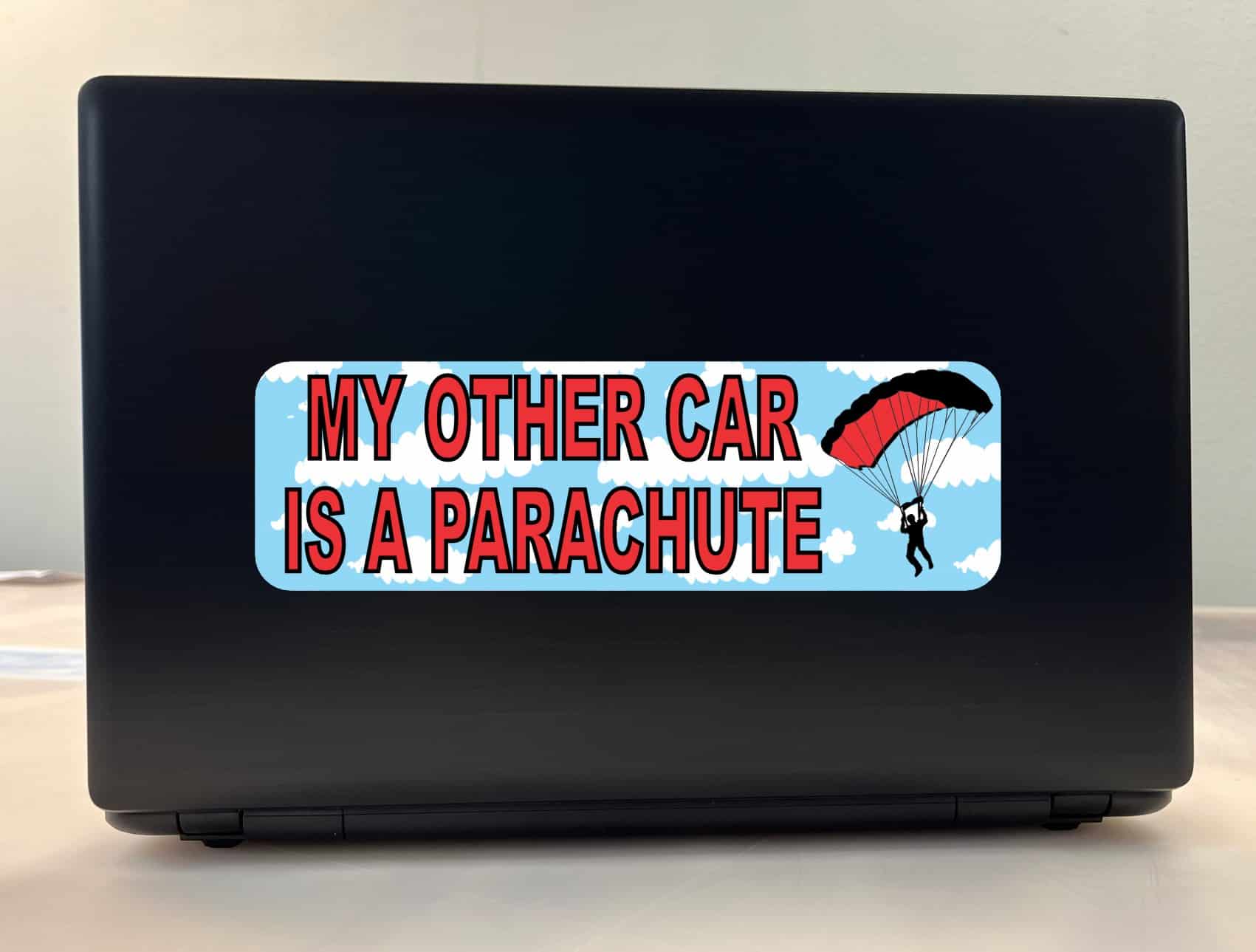10in x 3in My Other Car Is Parachute Bumper Sticker Car Decal Stickers Window Decals