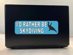 10in x 3in I'd Rather Be Skydiving Bumper Sticker Decal Stickers Window Car Decals