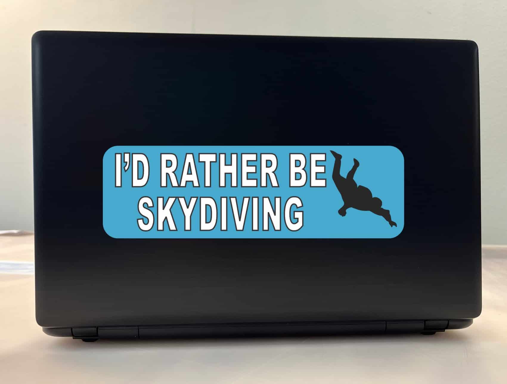 10in x 3in I'd Rather Be Skydiving Bumper Sticker Decal Stickers Window Car Decals