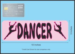 10in x 3in Dancer Vinyl Bumper Sticker Decal Car Window Decals Truck Stickers