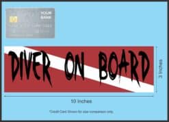 10in x 3in Diver on Board Vinyl Bumper magnet Car magnetic mag