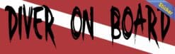 10in x 3in Diver on Board Vinyl Bumper Sticker Decal Car Window