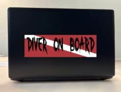 10in x 3in Diver on Board Vinyl Bumper Sticker Decal Car Window