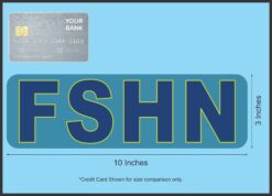 10in x 3in FSHN Fishing Vinyl Bumper Sticker Decal Car Window Decals Truck Stickers