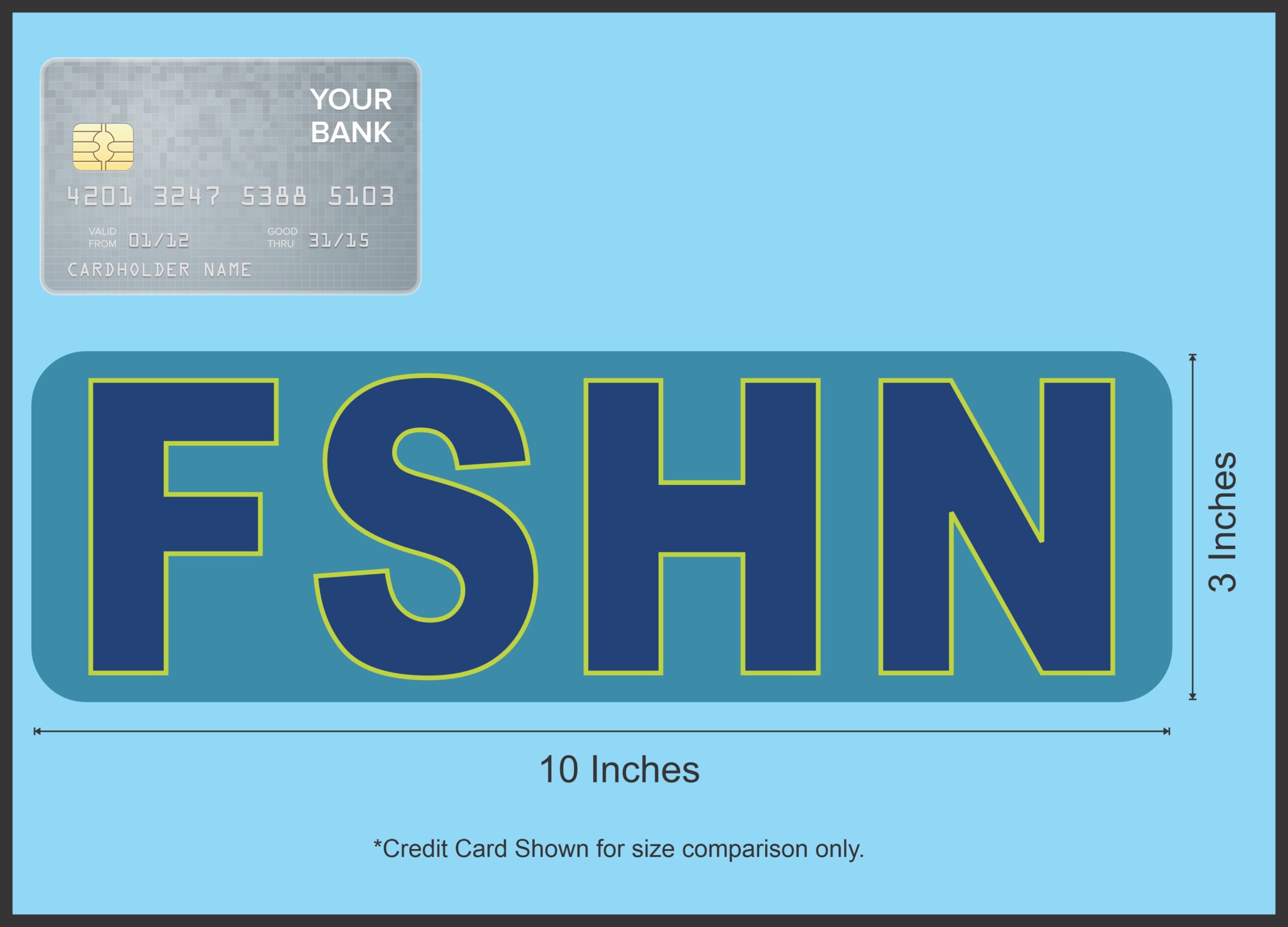 10in x 3in FSHN Fishing Vinyl Bumper magnet Car magnetic Truck magnets