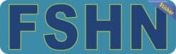 10in x 3in FSHN Fishing Vinyl Bumper Sticker Decal Car Window Decals Truck Stickers
