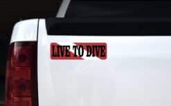 10in x 3in Live to Dive Vinyl Bumper magnet  Car magnetic  magne
