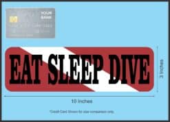 10in x 3in Eat Sleep Dive Vinyl Bumper magnet Car magnetic magnets