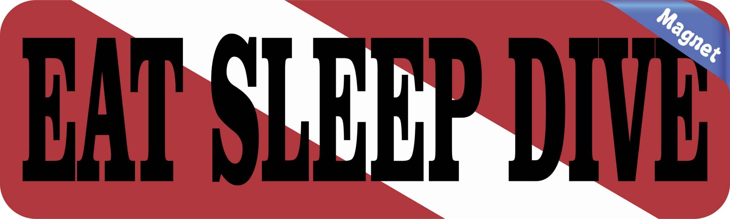 10in x 3in Eat Sleep Dive Vinyl Bumper magnet Car magnetic magnets