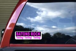 10in x 3in Batons Rock Twirling Bumper Sticker Vinyl Decal Window Stickers Decals