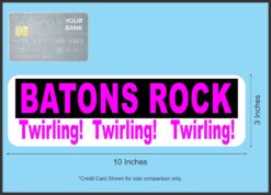10in x 3in Batons Rock Twirling Bumper magnet Vinyl magnetic magnets