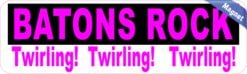 10in x 3in Batons Rock Twirling Bumper magnet Vinyl magnetic magnets