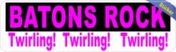 10in x 3in Batons Rock Twirling Bumper Sticker Vinyl Decal Window Stickers Decals