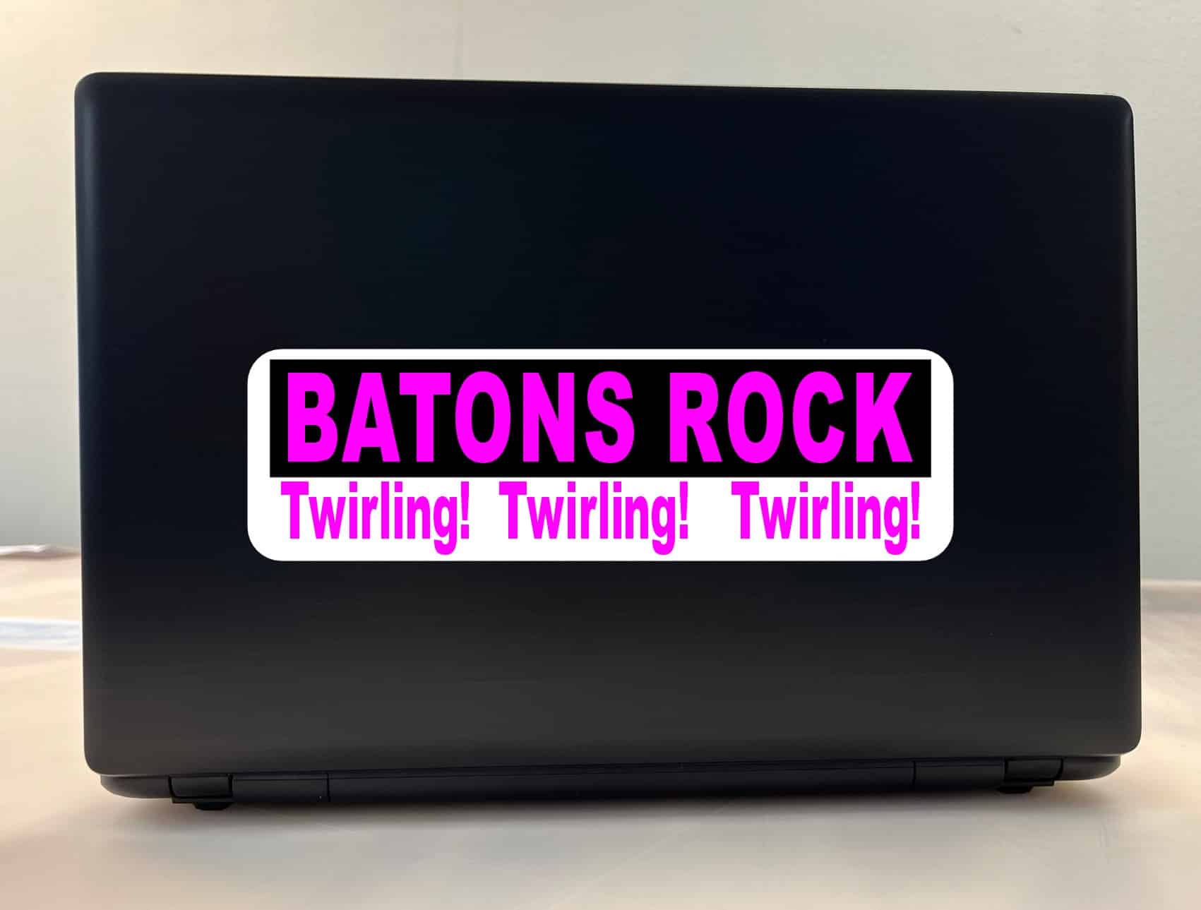 10in x 3in Batons Rock Twirling Bumper Sticker Vinyl Decal Window Stickers Decals