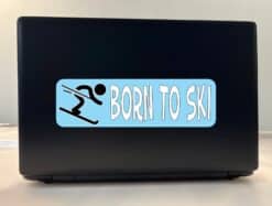 10in x 3in Born To Ski Skiing Bumper Sticker Vinyl Decal Window