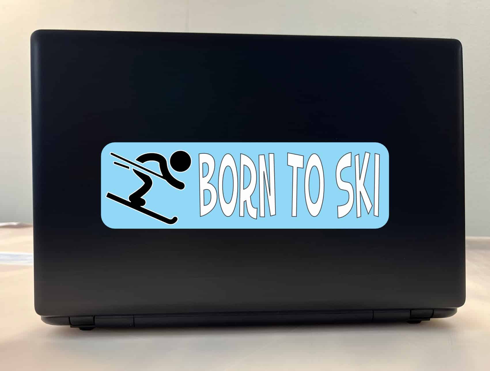 10in x 3in Born To Ski Skiing Bumper Sticker Vinyl Decal Window