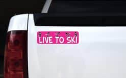 10in x 3in Live to Ski Skiing Bumper magnet Vinyl magnetic magn