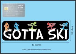 10in x 3in Gotta Ski Skiing Bumper Sticker Vinyl Decal Window St