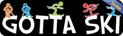 10in x 3in Gotta Ski Skiing Bumper Sticker Vinyl Decal Window St