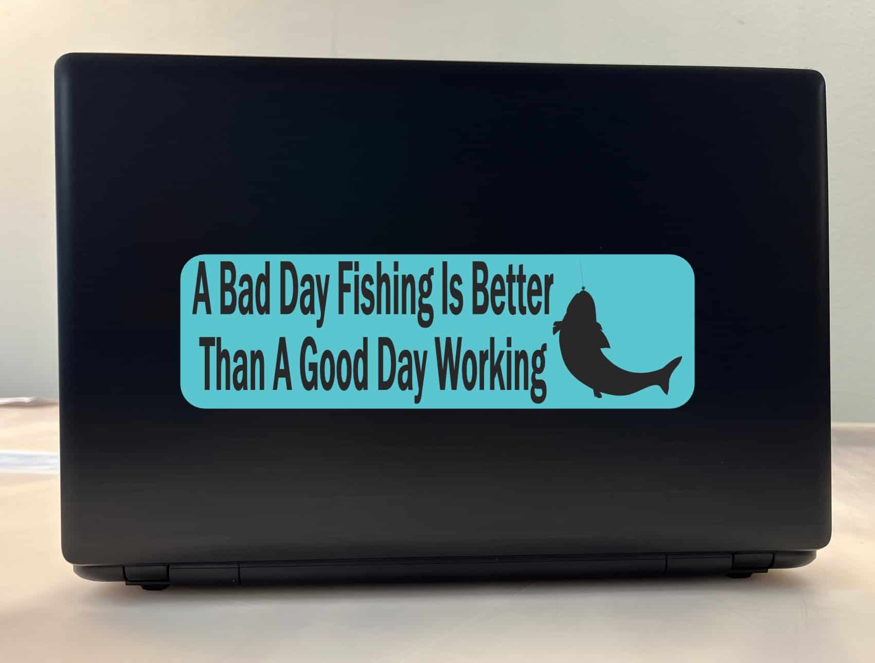 10in x 3in A Bad Day Fishing Bumper Sticker Vinyl Decal Window Stickers Ski Decals