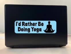 10in x 3in Id Rather Be Doing Yoga Bumper Sticker