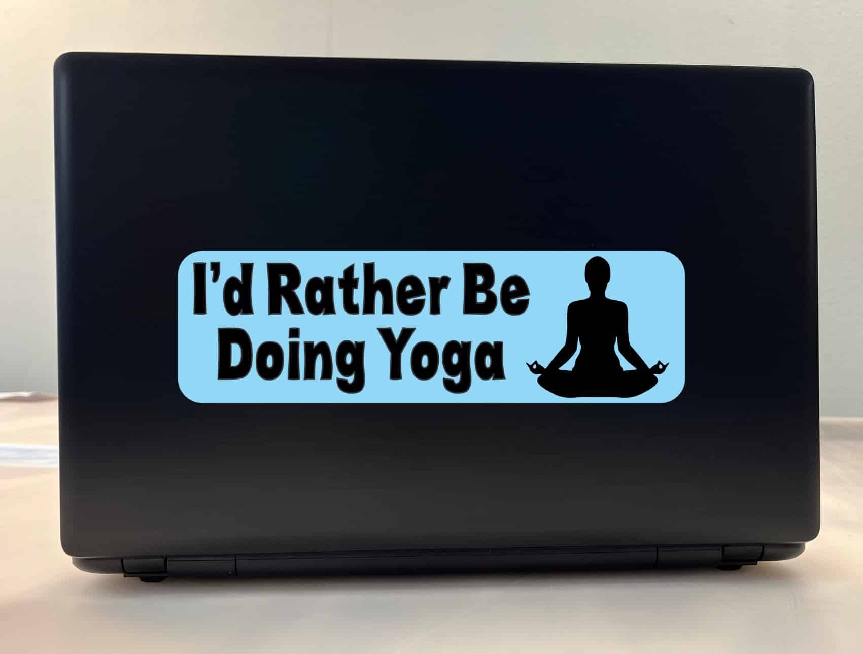10in x 3in Id Rather Be Doing Yoga Bumper Sticker