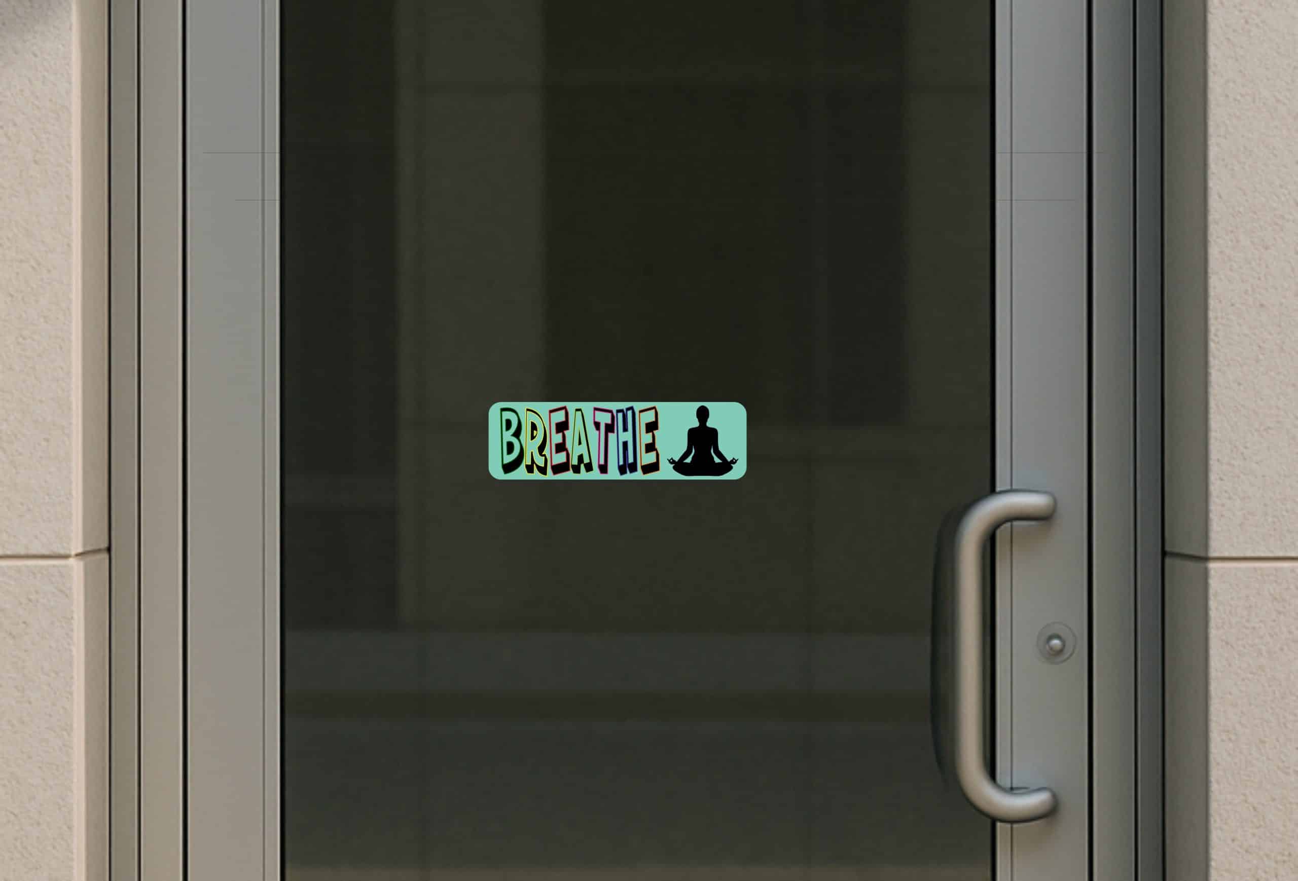 10in x 3in Breathe Yoga Bumper Sticker Vinyl Decal Window Sticke - Image 6